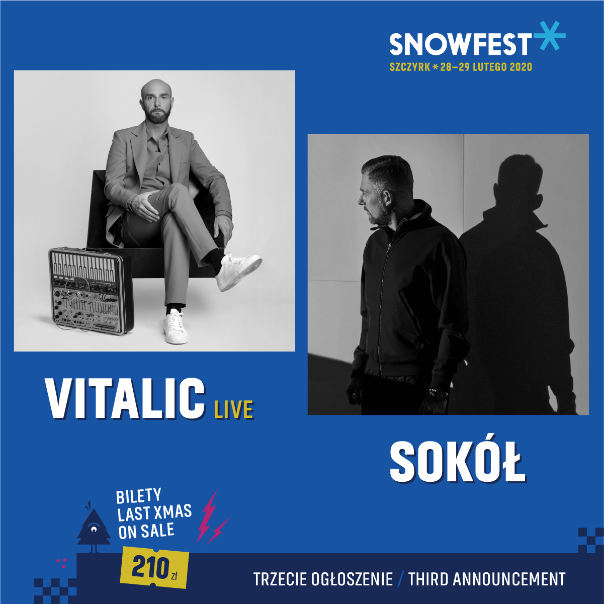 Sokół i Vitalic kolejnymi headlinerami SnowFest Festival 2020!