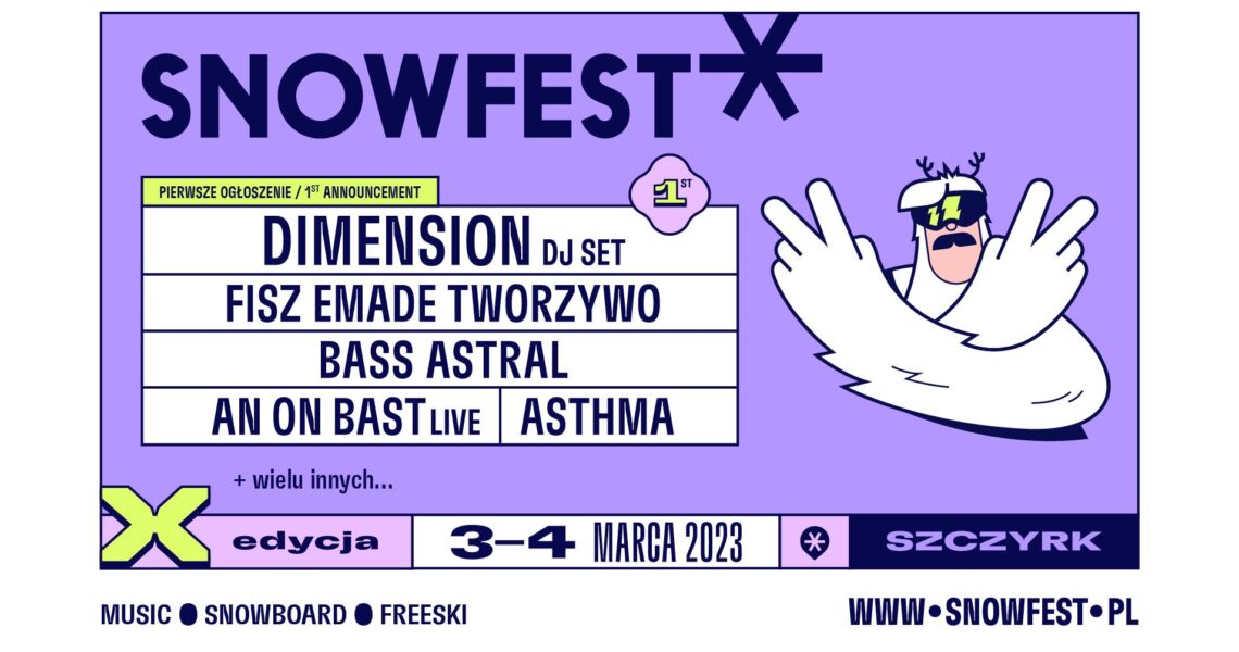 SnowFest Festival 2023 ogłosił pierwszych artystów!